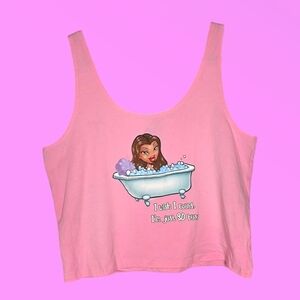 Cakeworthy x Bratz Pink So Busy Crop Tank Top Size 3XL